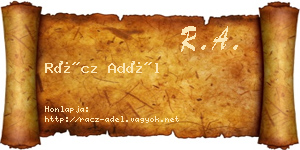 Rácz Adél névjegykártya