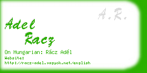 adel racz business card